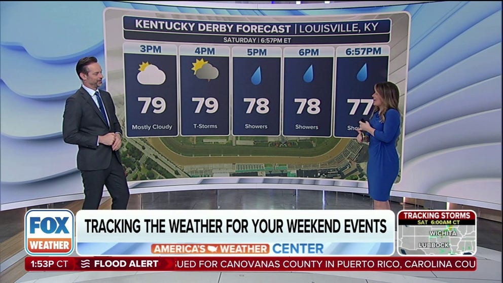 Rain could dampen Kentucky Derby race weekend