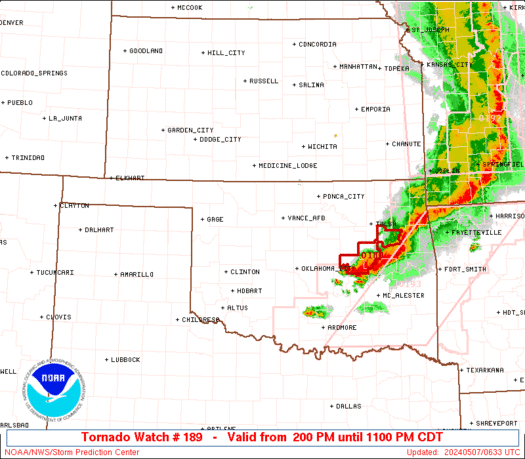 SPC PDS Tornado Watch 189