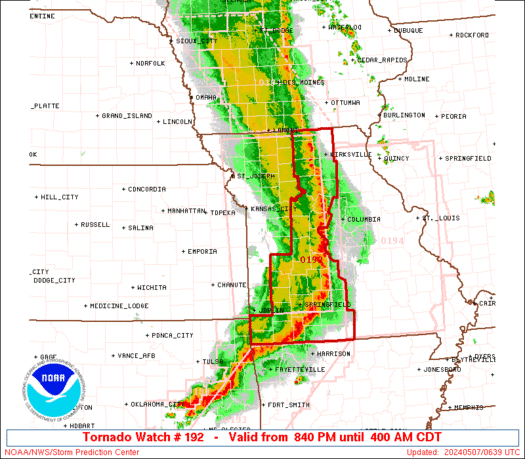 SPC Tornado Watch 192