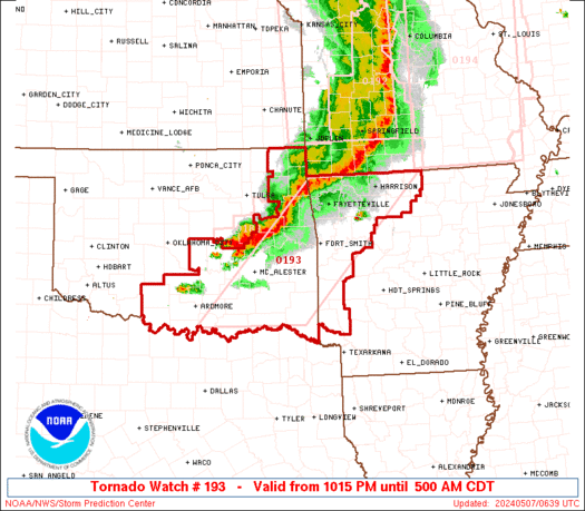 SPC Tornado Watch 193